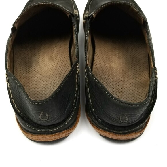 OluKai Moloa Convertible Drop In Nubuck Leather Slip On Shoes Men 10 Black Brown - Picture 9 of 12
